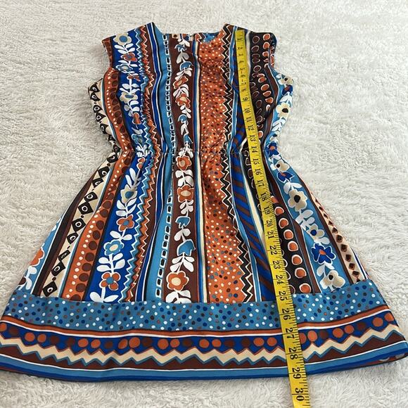 Vintage unbranded union made patterned mini dress, size xs - Picture 3 of 6